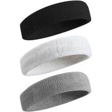 Sports Headband for Men & Women - Moisture Wicking Athletic Cotton Terry Cloth Sweatband