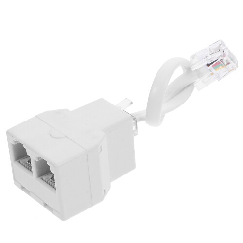 Telephone Splitter Part White Plastic 1pack