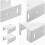 Desk Railing Bracket Railing Bracket White 2pcs 7