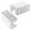 Desk Railing Bracket Railing Bracket White 2pcs 10