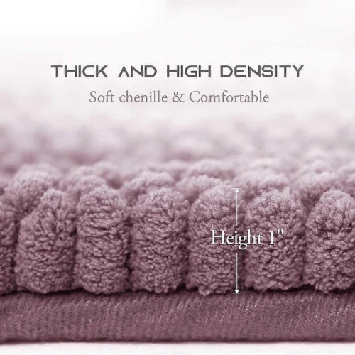 Grey Bathroom Rug Sets, Extra Thick Bath Rugs for Bathroom 2