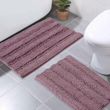 Grey Bathroom Rug Sets, Extra Thick Bath Rugs for Bathroom