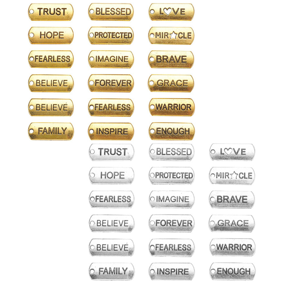 36 WisiorkóW Z Motywacyjnymi SłOwami, Elementy Do RęKodziełA-image