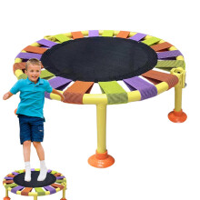 Folding Indoor Trampoline Fitness Trampoline For Adults Maximum Load 165 Lb Foldable Indoor Exercise Jumping Bed