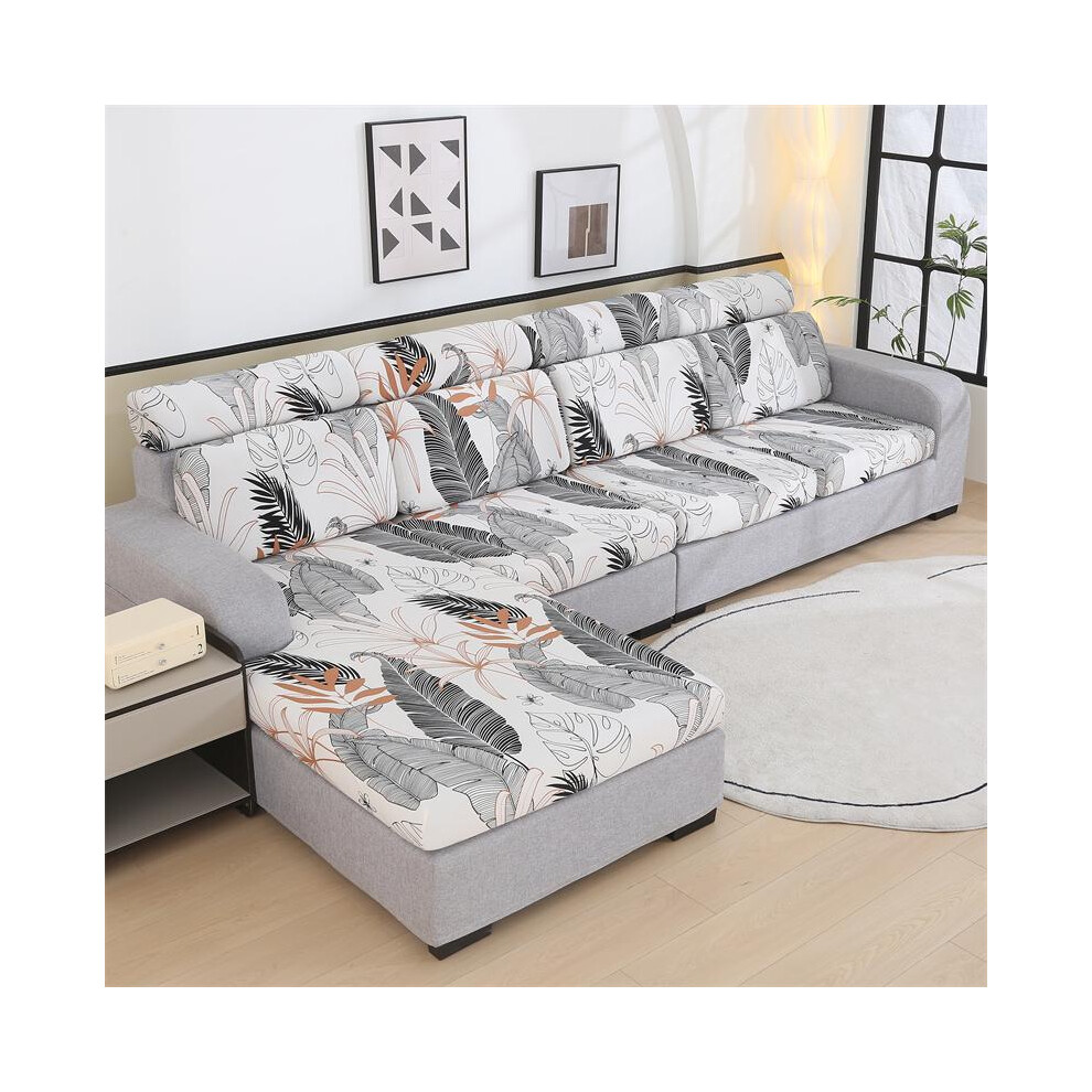 (Back Cover, fairy grass) Leaf Print Sofa Cover, 1 Count Soft Comfortable Sofa Slipcover, Dustproof Sofa Cover for Home Living Room-image-OPC-PKNQ79P-NEW