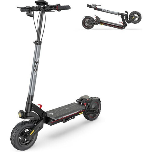 ENGWE ENGWE Y400 - Scooter elétrica adulto - Autonomia 50km - Motor 500W - Pneus 10 polegadas, Cinza