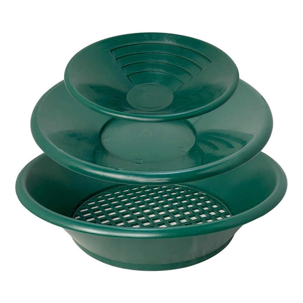 3Pcs Green Gold Pans For Prospecting Panning Mining Gold Washing Pans Set Of 3 Round Gold Mining Tool 9354506856410