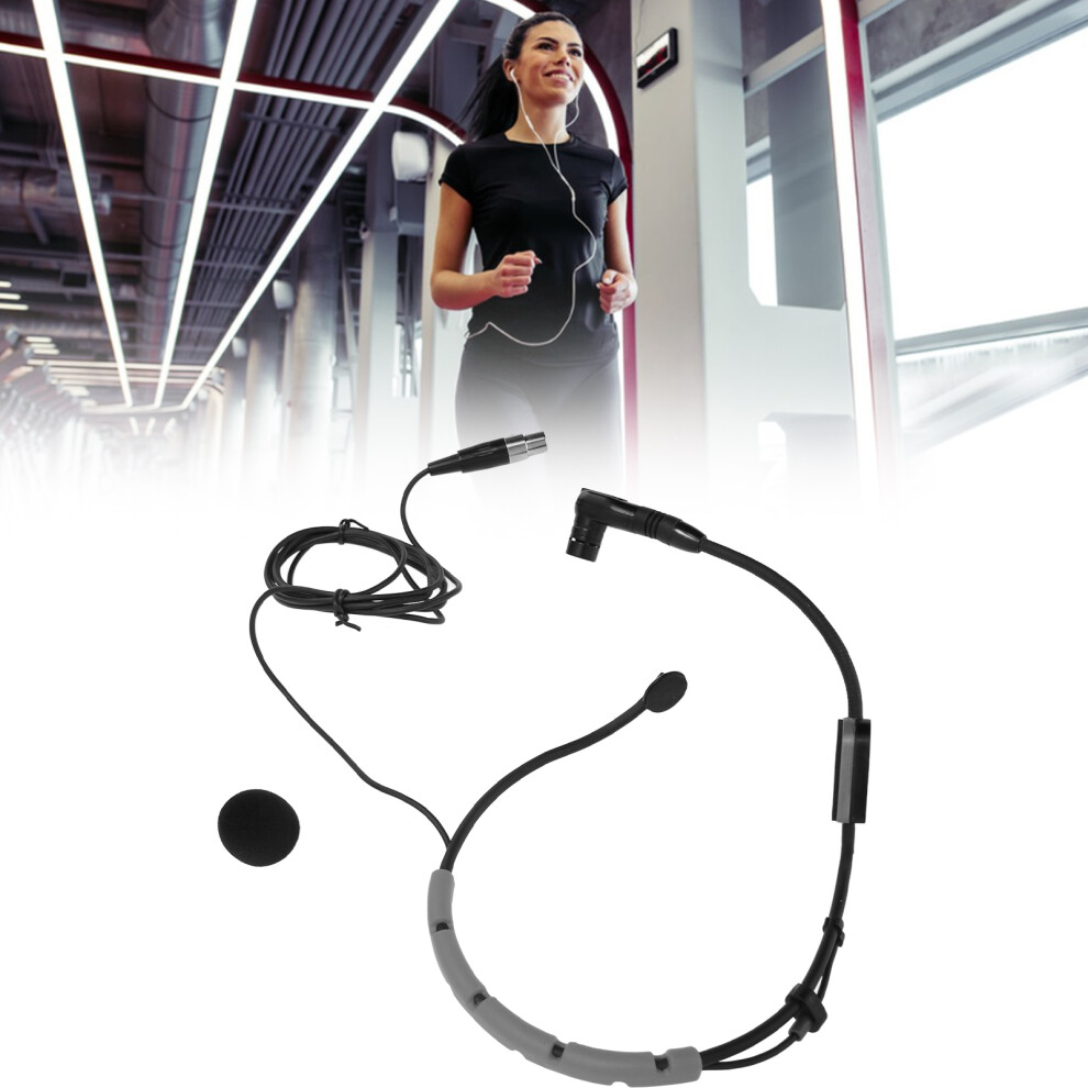 Gray Headworn Condenser Microphone For Fitness Headset Pga31 Sm31 Sm35