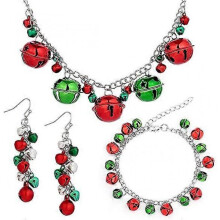 Christmas Bells Cute Decorations Long Chain Pendant Earrings Bracelet Necklace Female Teen Girls