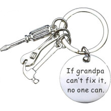 If Grandpa Cant Fix It No One Can Keychain Gift for Birthday Christmas Father's Day Gifts for Grandfather