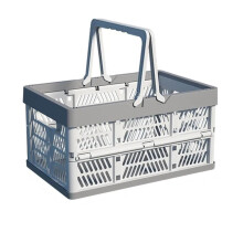 Outdoor Folding Picnic Basket Plastic Frame Large-Capacity Portable Camping Storage Container