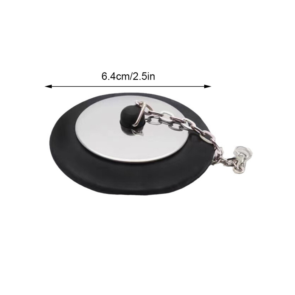2pcs/set Mess-Free Sink Plug With Chain For Tidy Kitchen Easy To Sink-image-OPC-PKNRDWT-NEW
