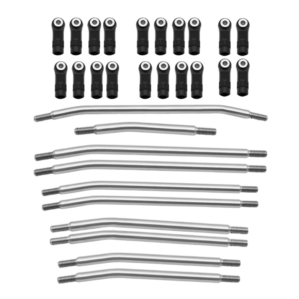 (Silver, 324) Aluminum Alloy 1/10 Steering Link Rod Set RC Upgrade Part Wheelbase Rc-image-OPC-PKNRFDQ-NEW