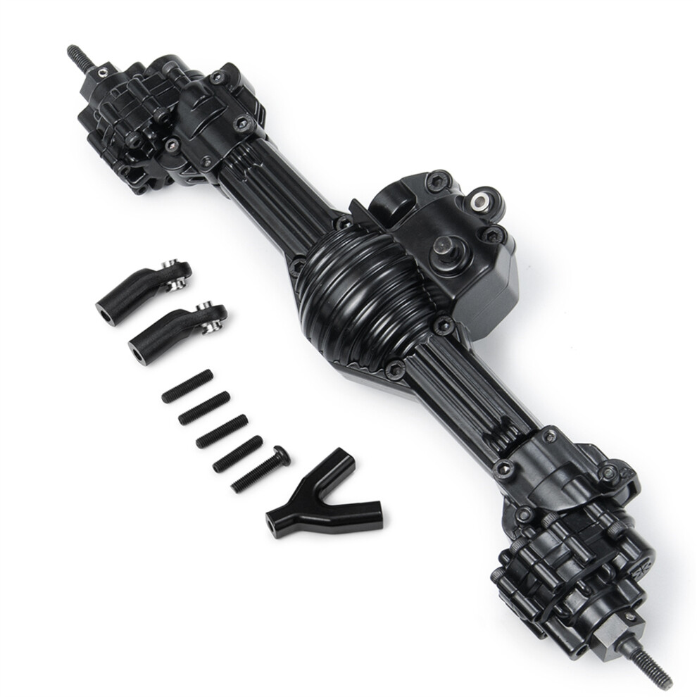 (Black) Aluminum Alloy 1/10 Front Axle For Axial SCX10 90028 RC Car Part RC-image-OPC-PKNRMNX-NEW