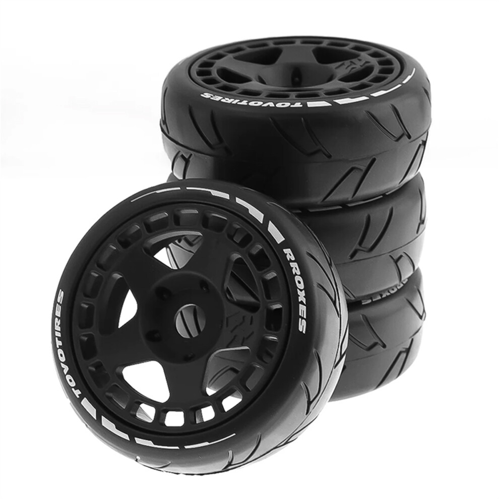 (Black) RCGOFOLLOW Durable Wheel Rims Tyre For 1/8 ARRMA HSP Monster Trucks-image-OPC-PKNRN22-NEW