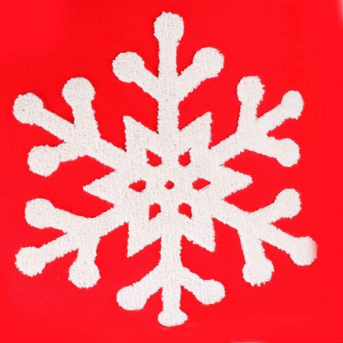 4-Pack Christmas Pillowcase Embroidered Snowflake Pillowcase Canvas Cotton Decorative Pillowcase 1