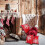 4-Pack Christmas Pillowcase Embroidered Snowflake Pillowcase Canvas Cotton Decorative Pillowcase 4