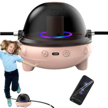 Rope Jumping Machine Digital Skipping Counter With Music, Smart Wireless Jump Rope With Remote Control, 10 Speeds, Pink