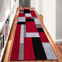 (Red Black Kilas , 80 x 300 cm Approx.) Extra Large Runner Rug for Living Room, Bedroom, Hallway, Kitchen Floor Mat