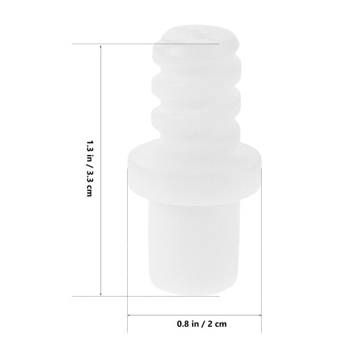 Worgeous 20 Pcs Toilet Brush Handle Interface 3.30x1.70x1.70cm White 1