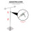 adjustable poster rack stainless steel t-shaped random style 2