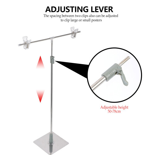 adjustable poster rack stainless steel t-shaped random style 1
