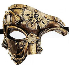 Metal Cyborg Venetian Mask, Masquerade Mask for Halloween Costume Party/Phantom Of The Opera