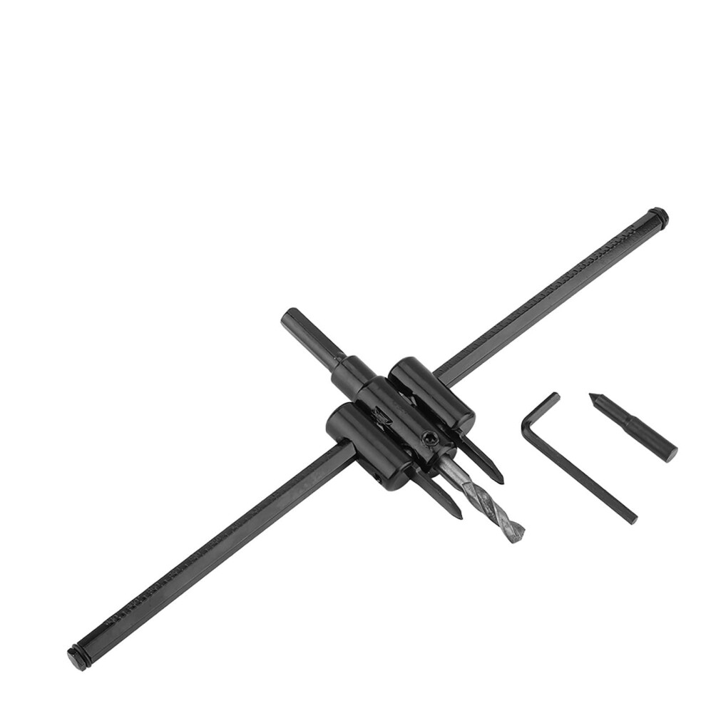 Circle Hole Saw Drill Bit Set 30-300Mm Adjustable Black Woodworking Tool 9393856883394