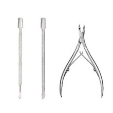 Professional Cuticle Cutter & Pusher Trimmer Manicure Tools with Double Spring Perfect Nail Care Tool for Manicure & Pedicure