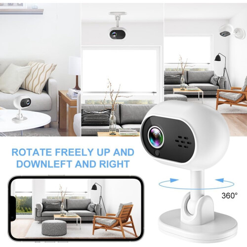 A4 1080P Smart Mini WiFi IP Camera - Home Security CCTV With Automatic Detection, IWFCam App Compatible 1