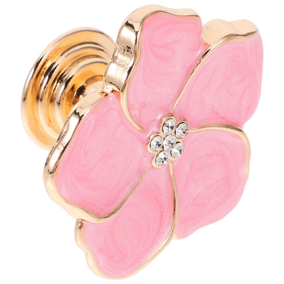 Flower Cabinet Knobs Pink Zinc Alloy 1Set Furniture Handle 3252281276156