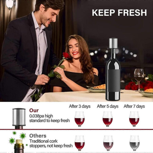Wine corks, vacuum leak proof wine corks, reusable wine bottles, caps keep wine fresh1pc 2