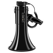 Megaphone 50W Bullhorn for Outdoor Activities Portable Handheld Recording Megaphone Speaker Black