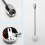 led bedside reading light with flexible gooseneck brushed silver 3w 8