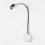 led bedside reading light with flexible gooseneck brushed silver 3w 11