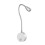 led bedside reading light with flexible gooseneck brushed silver 3w 10
