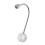 led bedside reading light with flexible gooseneck brushed silver 3w 4