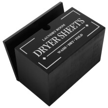 Wooden Laundry Dryer Sheet Holder with Lid Storage Container