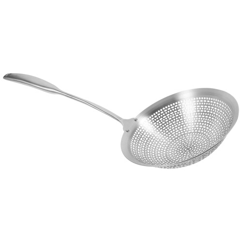 Multipurpose Hand Strainer Spoon Stainless Steel Silver 1set
