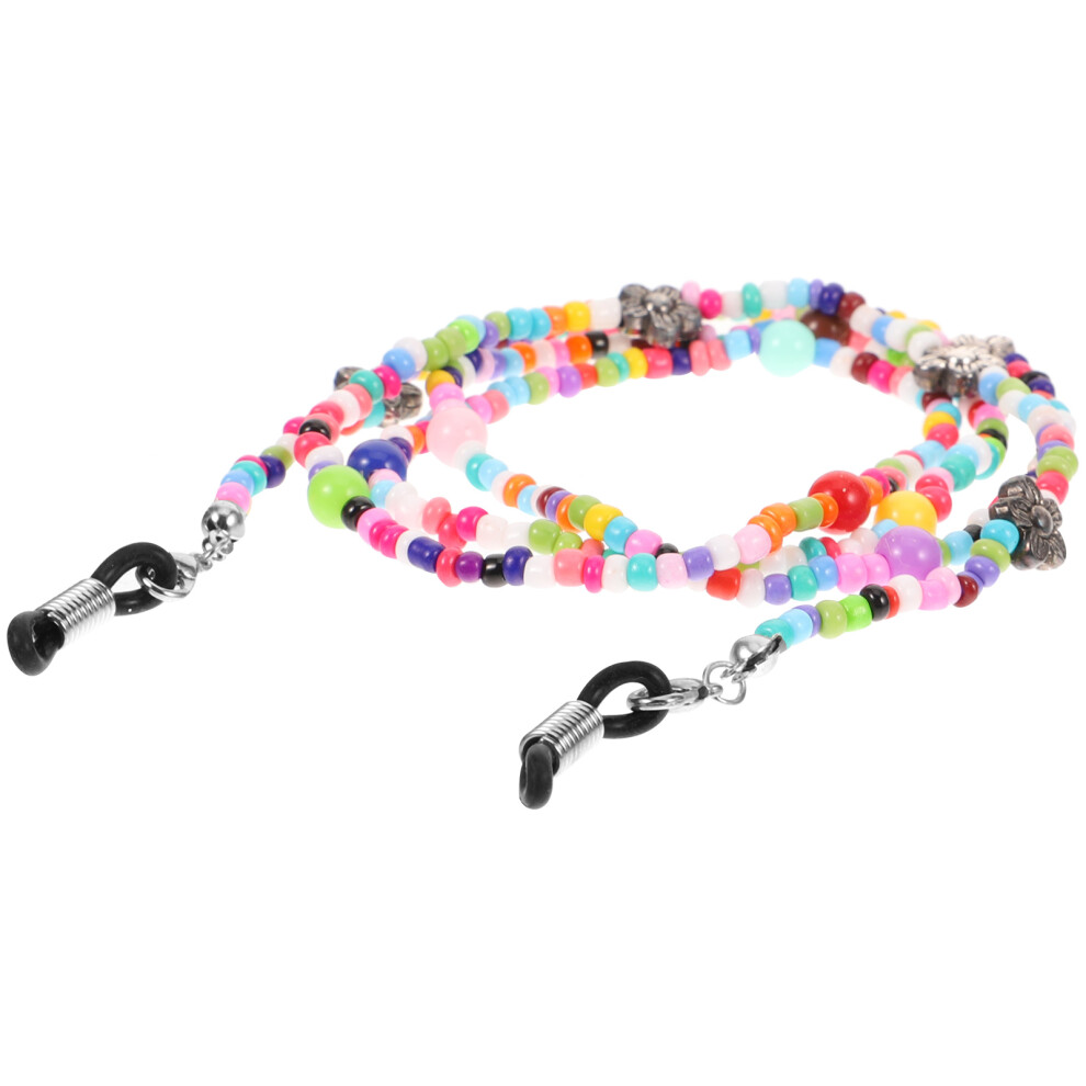 Aboofan Eyeglass Hanging Strap Multi Metal Beads 1Set Back To School