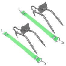 1 Pair of Black Carbon Steel Climbing Spikes Shoes for Fruit Picking
