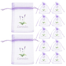 20 Pcs Empty Sachet Bag Drawstring Organza Pouch Lavender Sachets