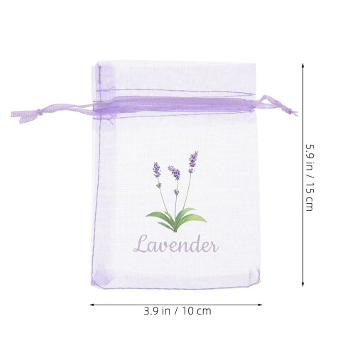 20 Pcs Empty Sachet Bag Drawstring Organza Pouch Lavender Sachets 1