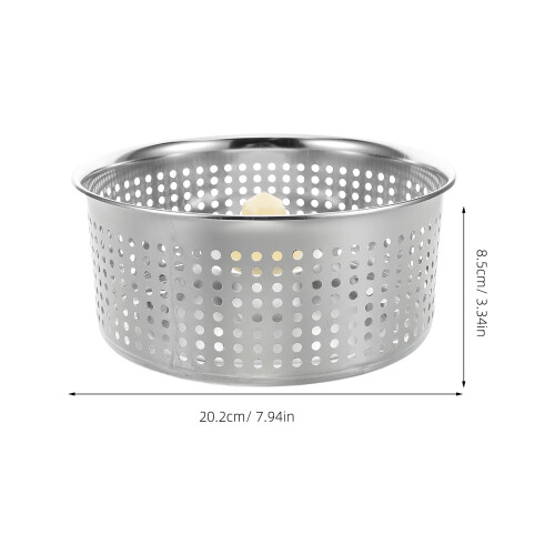 Mop Bucket And Squeeze Basket For Draining In Silver 1pcs 1