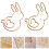 Cute Paperclips Bunny Shape For Office Use 30-Pcs 11