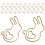 Cute Paperclips Bunny Shape For Office Use 30-Pcs 9