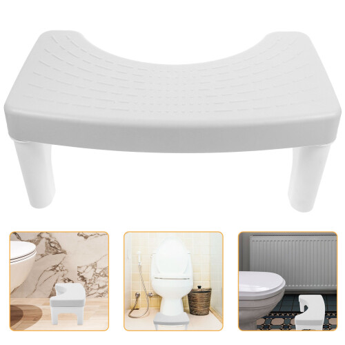 Ergonomic Toilet Stool Pp Bathroom Footstool White For 1