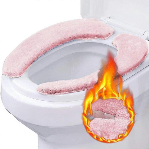 Toilet Seat Covers Warmer, Self-adhesive Washable Cuttable