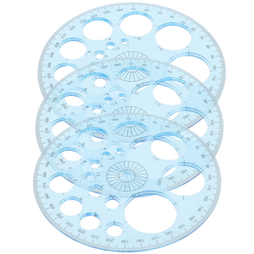Angle Protractor Geometry Protractors Sky-Blue 3set 2