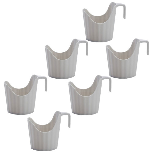 Worgeous Anti Spill Holders White 6pcs For